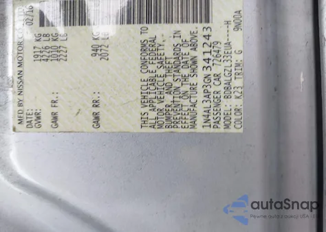 2016 Nissan Altima 2.5 S from USA, damaged, VIN 1N4AL3AP3GN341243